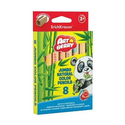 Корица на „Цветни моливи ErichKrause ArtBerry® Jumbo, триъгълни, 8 цвята + острилка“