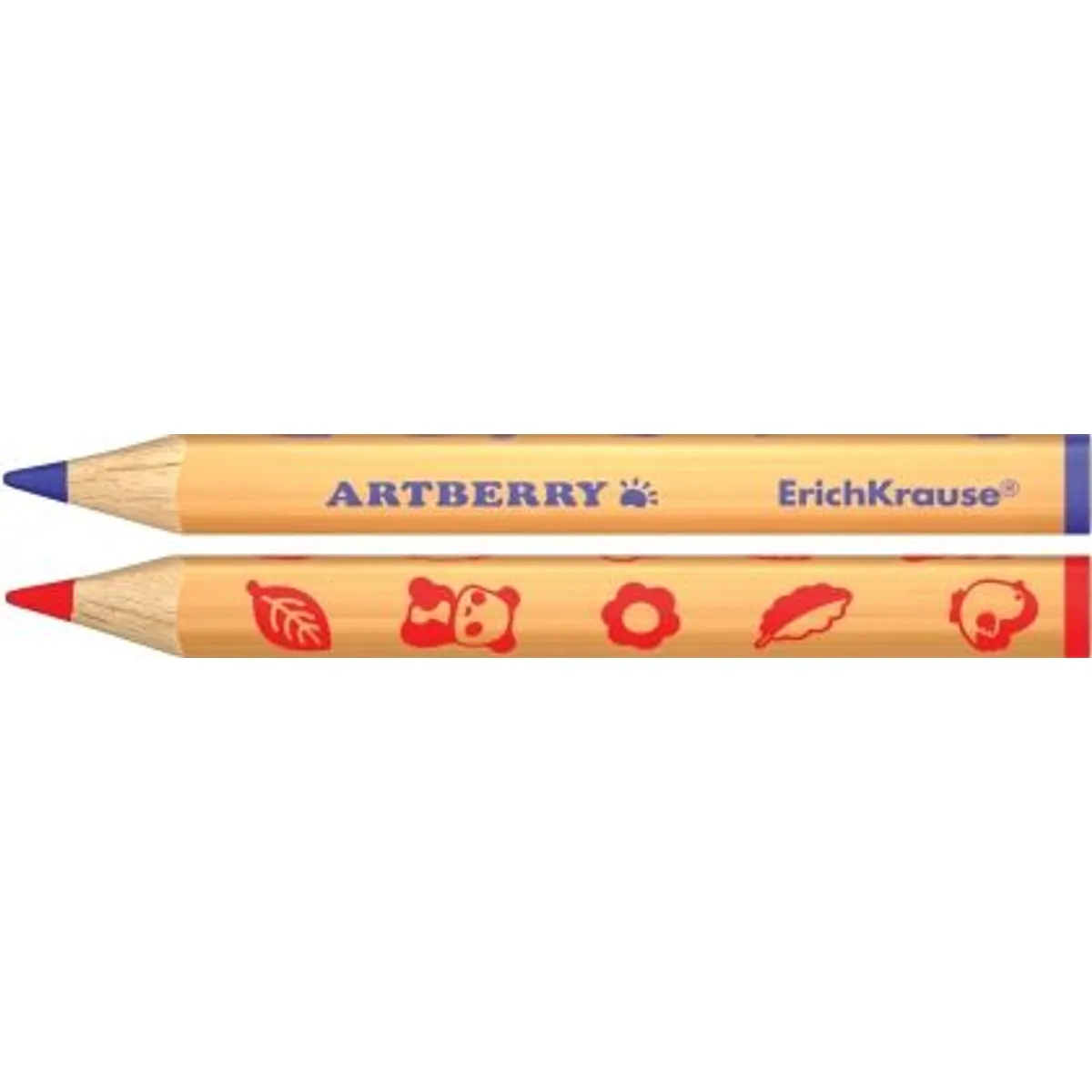 Цветни моливи ErichKrause ArtBerry® Jumbo, триъгълни, 8 цвята + острилка — снимка 2