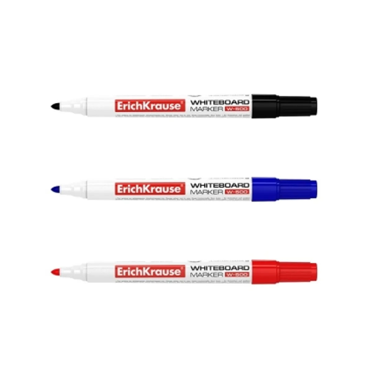 Маркер ErichKrause® за бяла дъска W-500 + гъба, комплект 3 бр., снимка 2