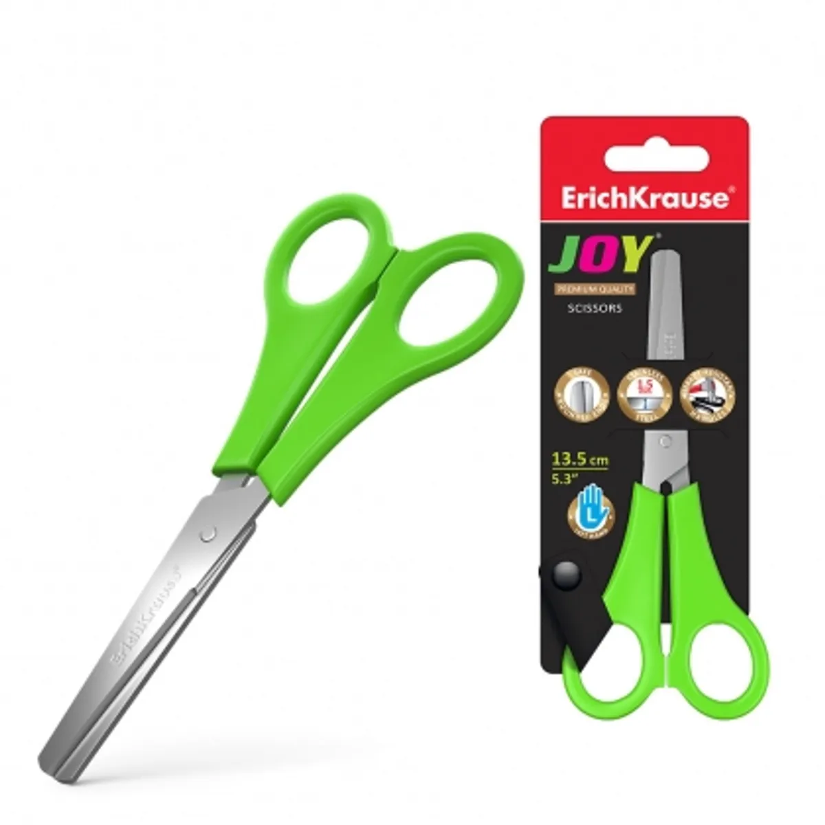 Ножица ErichKrause® Joy за левичари, 13.5 cm, блистер, снимка 1