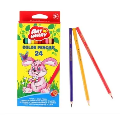 Корица на „Цветни моливи ErichKrause ArtBerry® шестоъгълни, 24 цвята“