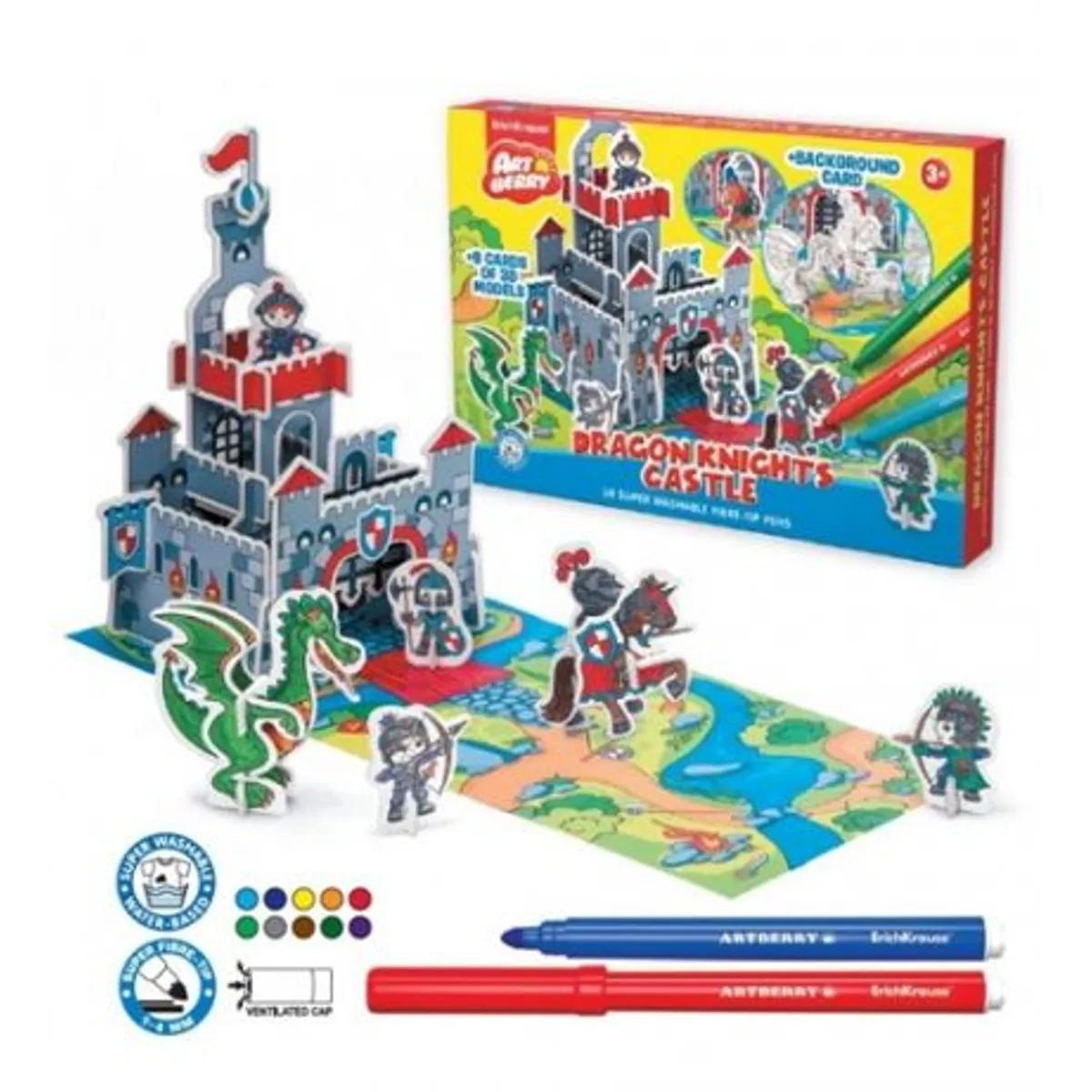 Комплект ArtBerry® Dragon Kings Castle + 10 флумастера, снимка 1