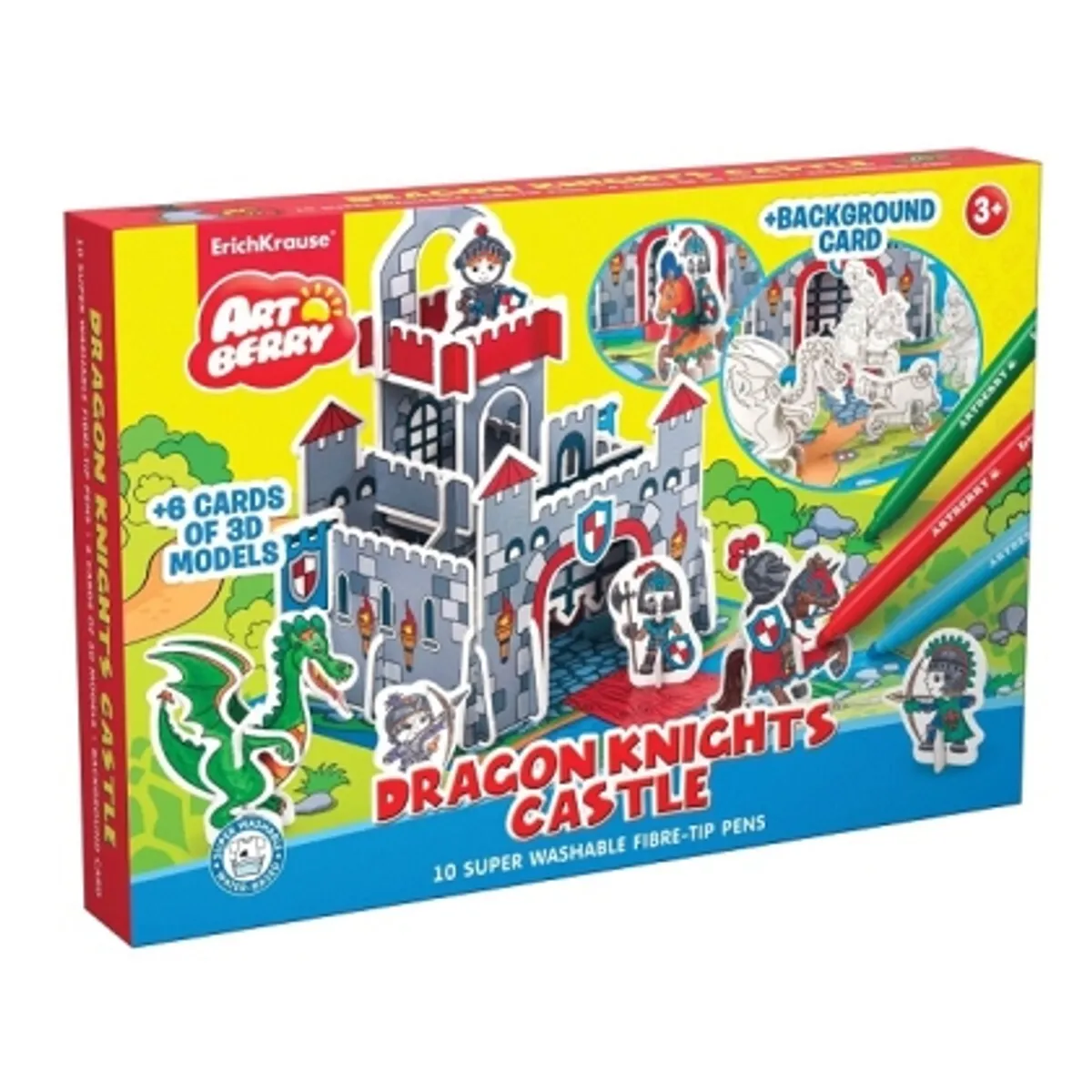 Комплект ArtBerry® Dragon Kings Castle + 10 флумастера, снимка 4