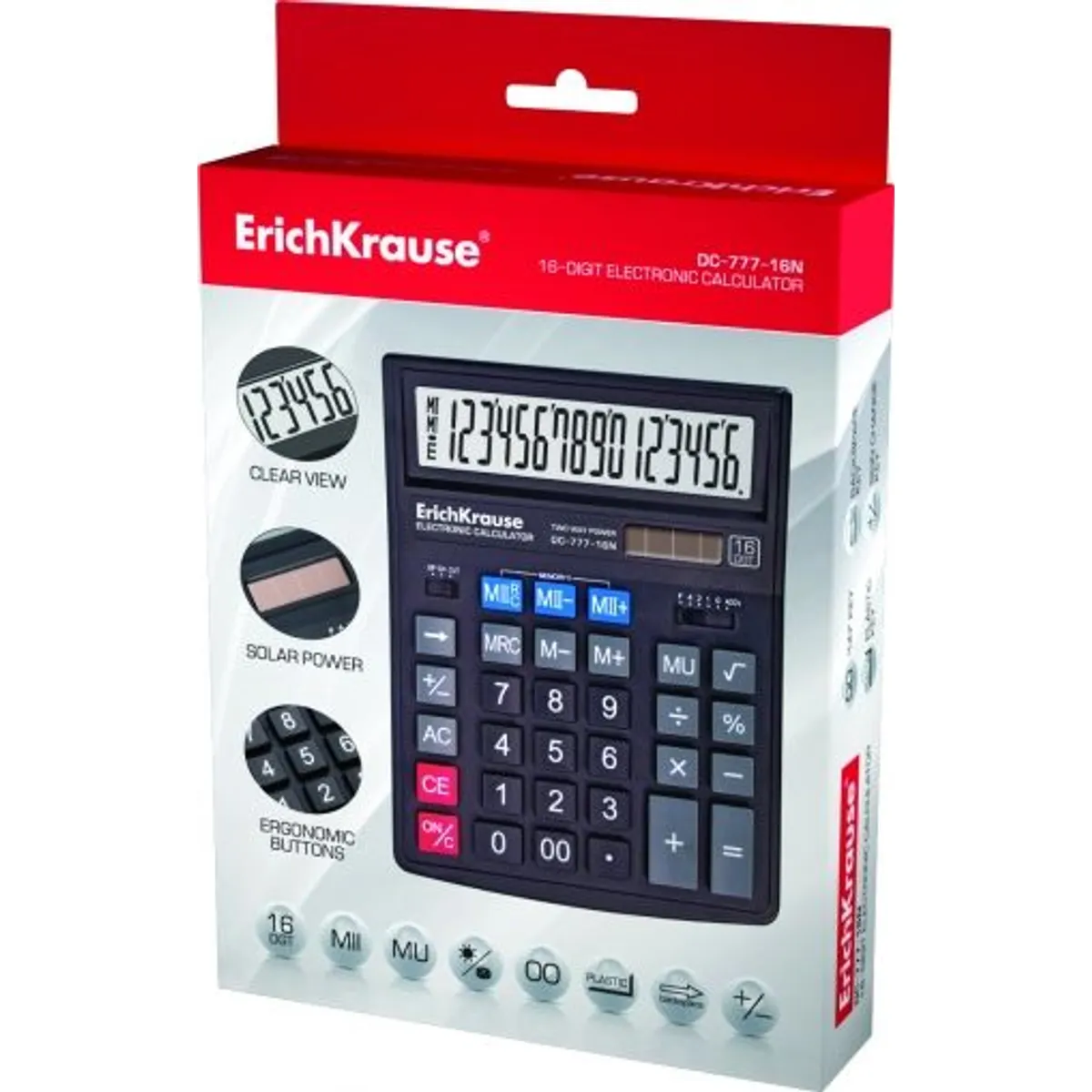 Калкулатор ErichKrause® DC-777-16N Classic, черен, 16 Разряден — снимка 2