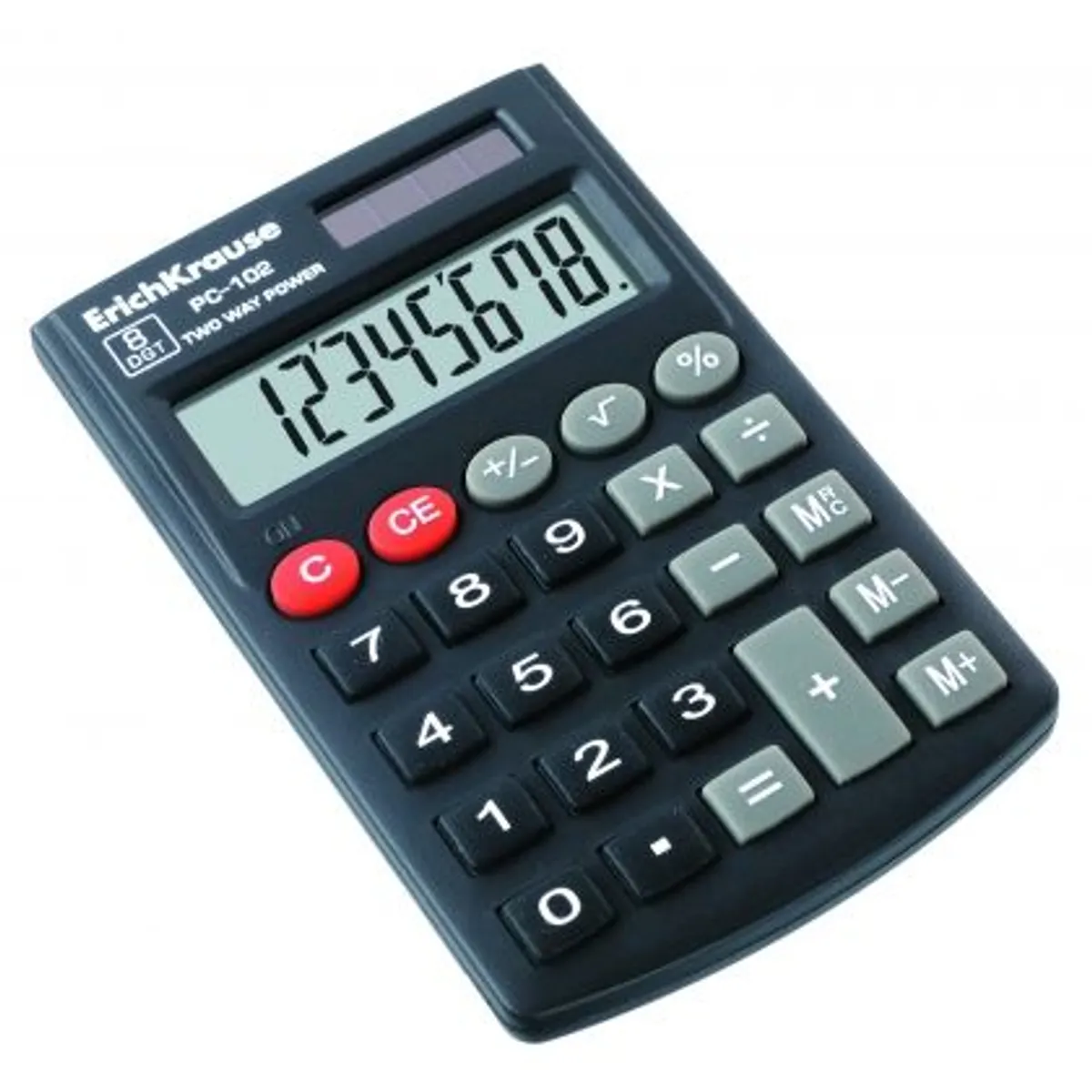 Калкулатор ErichKrause® PС-102, черен, 8 разряден (кутия 1 бр.) — снимка 1