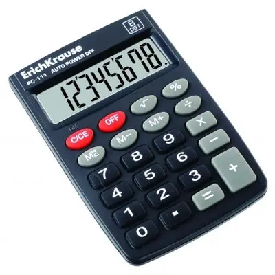 Корица на „Калкулатор ErichKrause® PС-111, черен, 8 разряден"