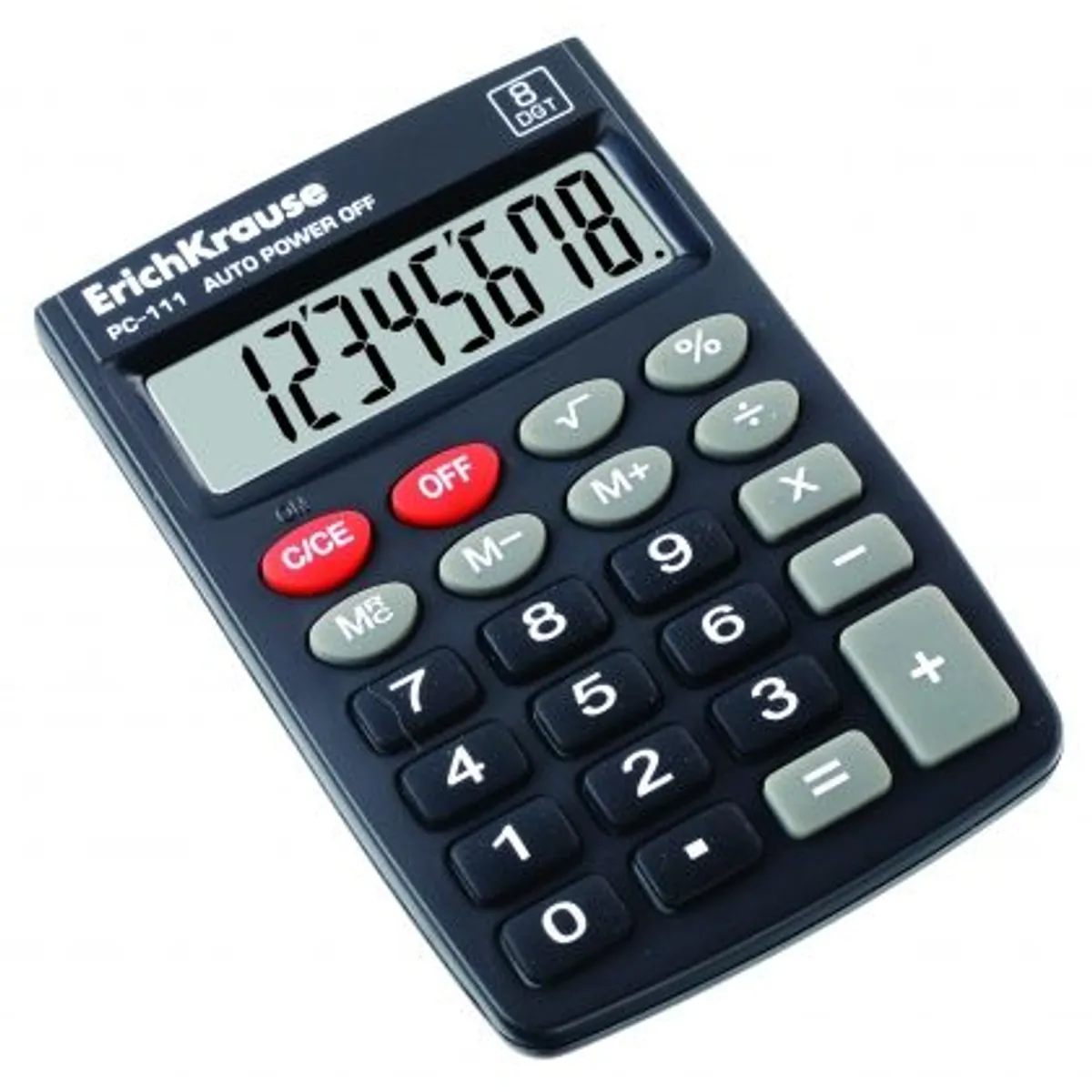 Калкулатор ErichKrause® PС-111, черен, 8 разряден — снимка 1