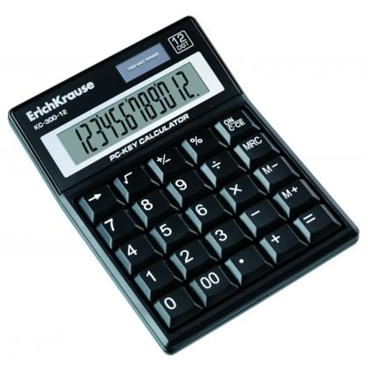 Калкулатор ErichKrause® PC-key KC-300-12 Classic, черен, 12 разряден — снимка 1