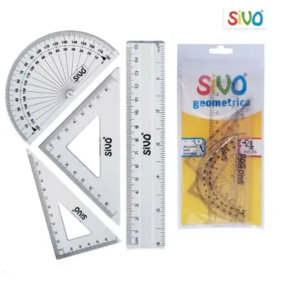 Корица на „Комплект за чертане SIVO Geometrica - 4 части“