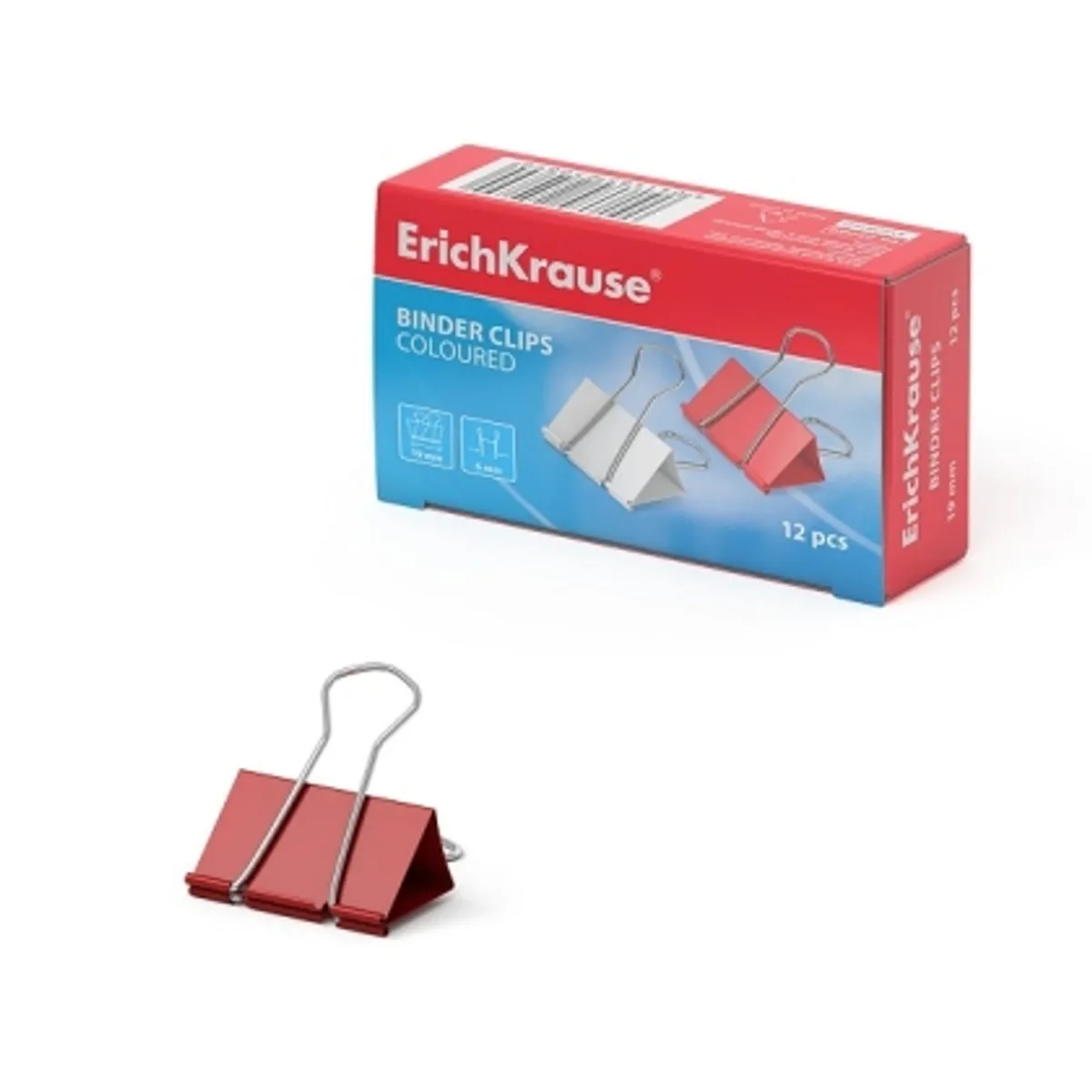 Метална щипка ErichKrause® 19 mm, микс, 12 бр., снимка 1