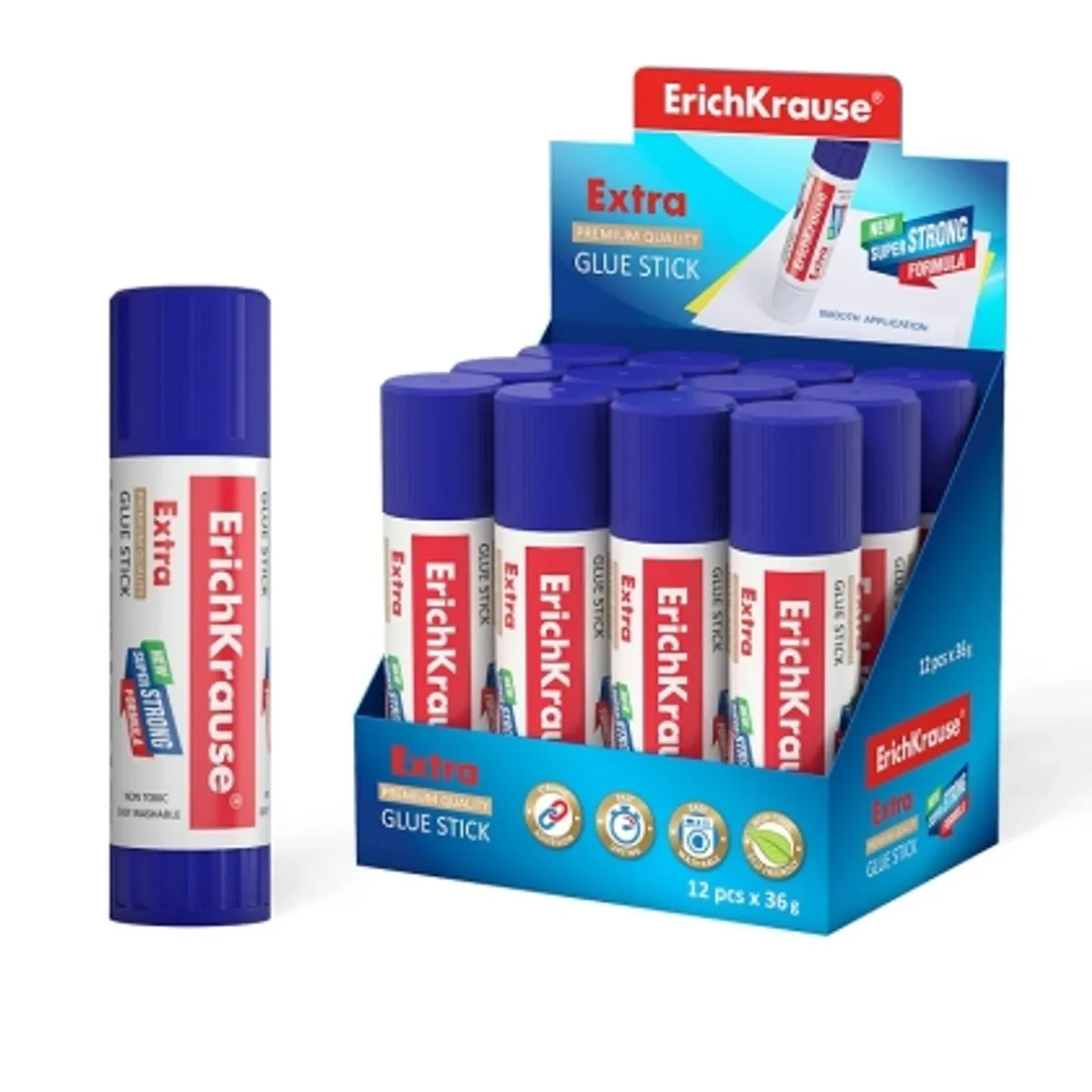 Сухо лепило стик ErichKrause® Extra, 36 гр. — снимка 1