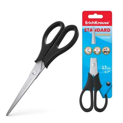 Корица на „Ножица ErichKrause® EasyCut Standart, 17 cm, блистер“
