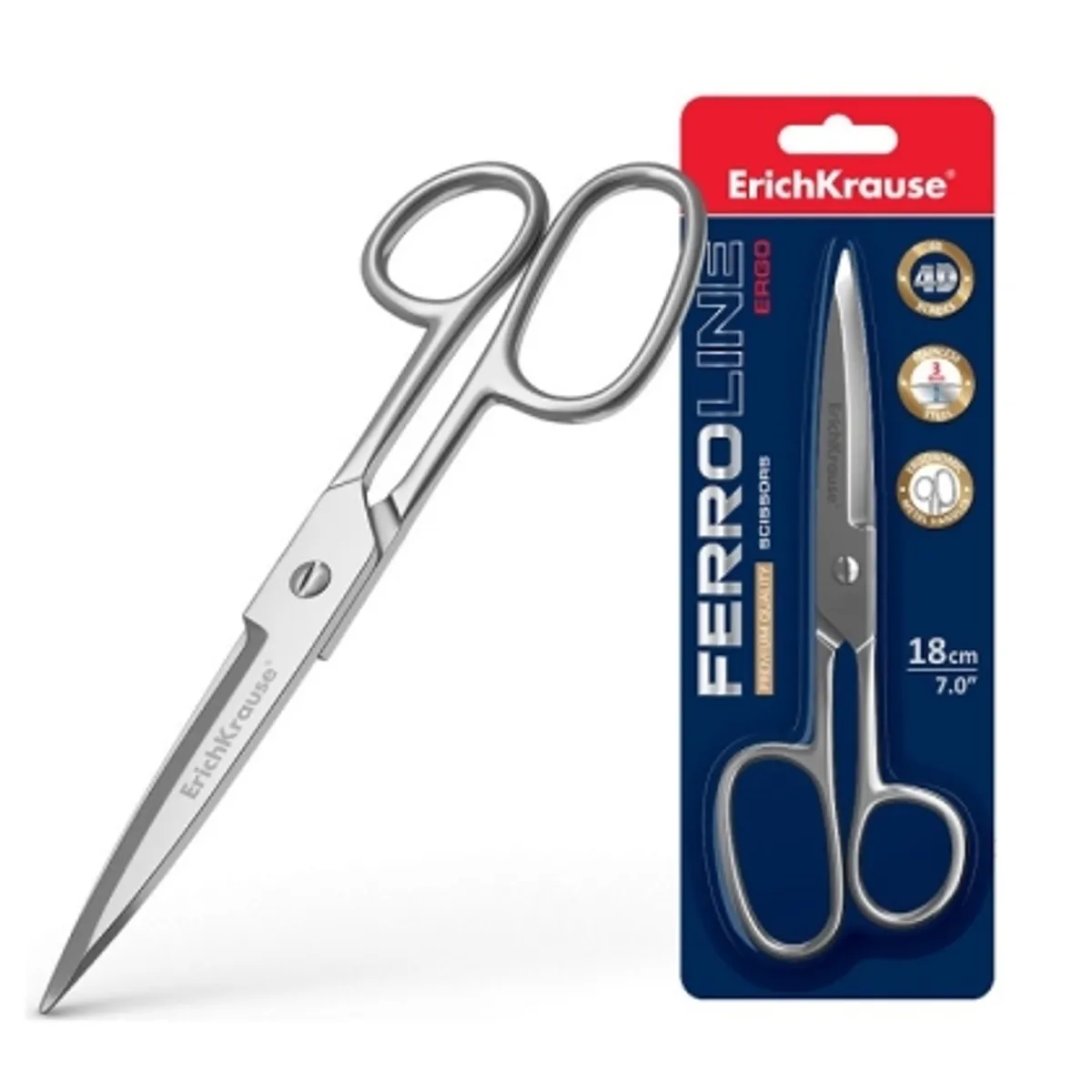 Ножица ErichKrause Ferro® метална, 18 cm, снимка 1
