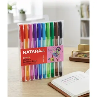 Корица на „Комплект химикалки NATARAJ 621 JOI 1 mm,10 цвята микс“