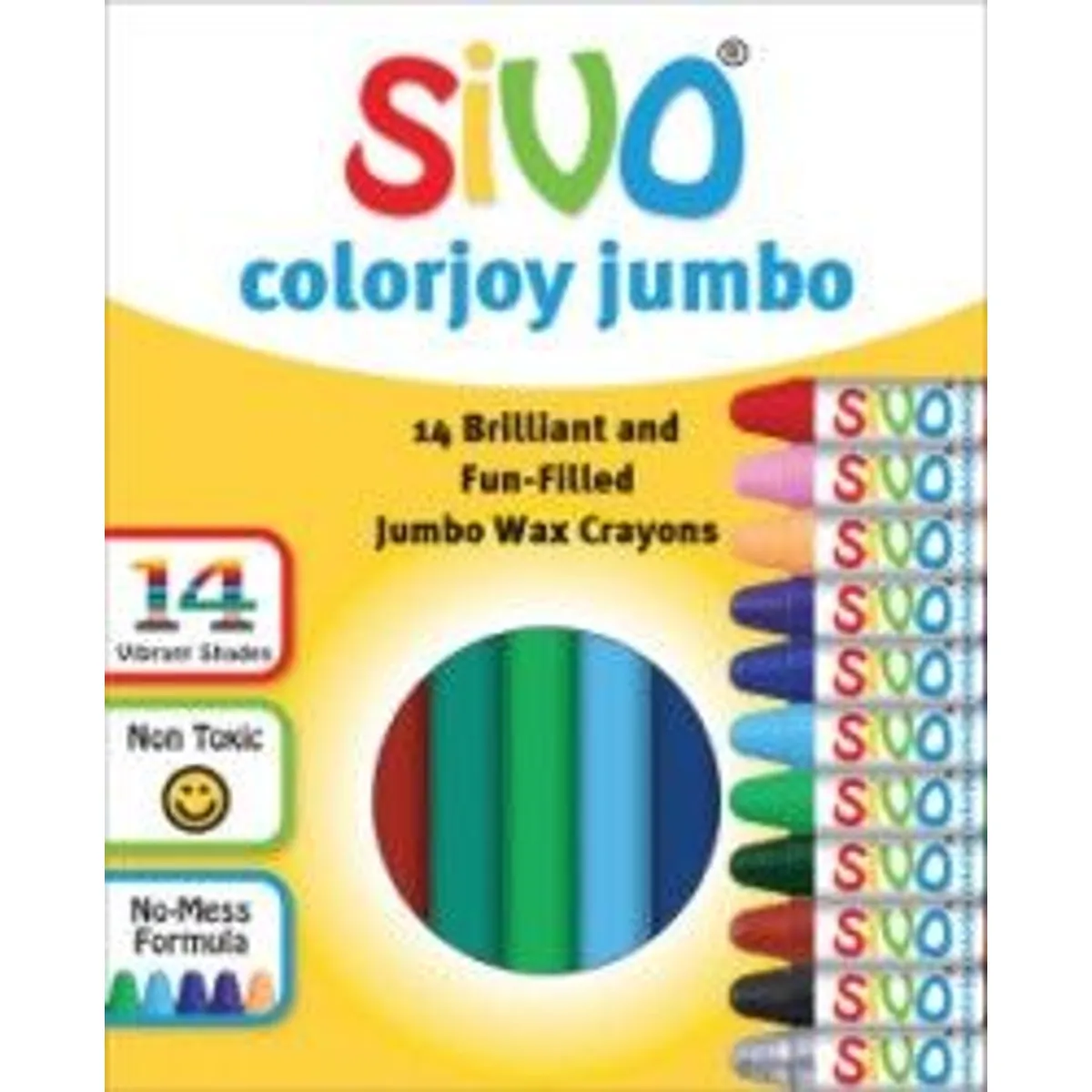Восъчни пастели SIVO Colorjoy JUMBO, 14 цвята — снимка 1