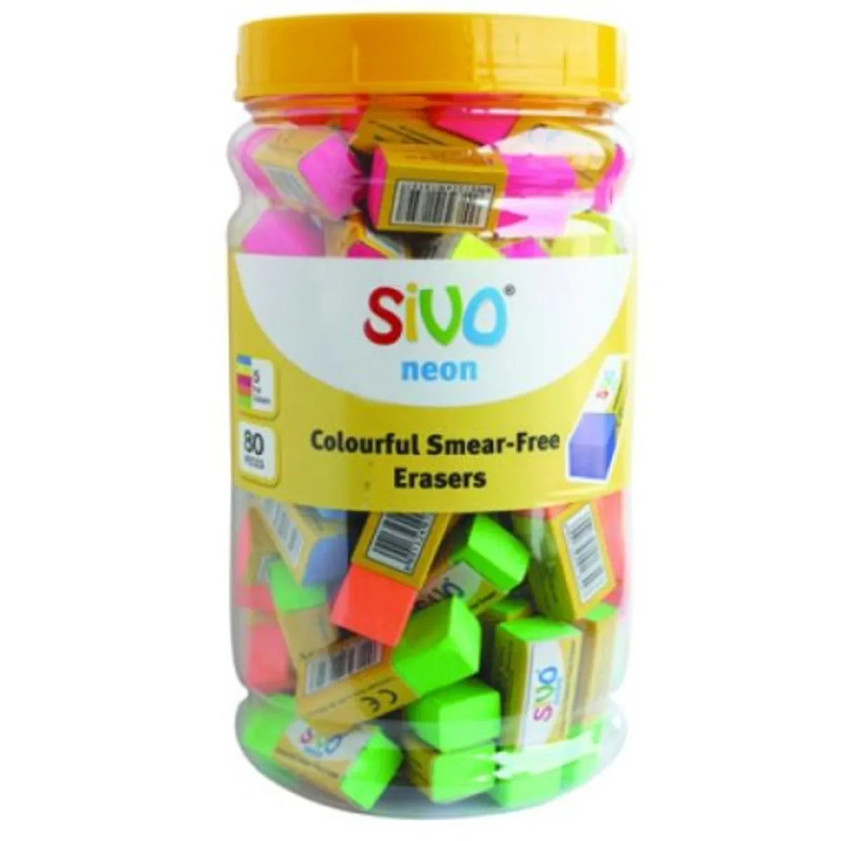 Гума SIVO Jumbo за молив /в буркан 80 бр. микс/, снимка 1
