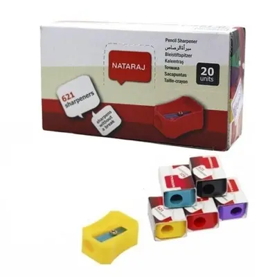 Корица на „Острилка Nataraj 621 с едно гнездо микс (20 бр. в кутия)“