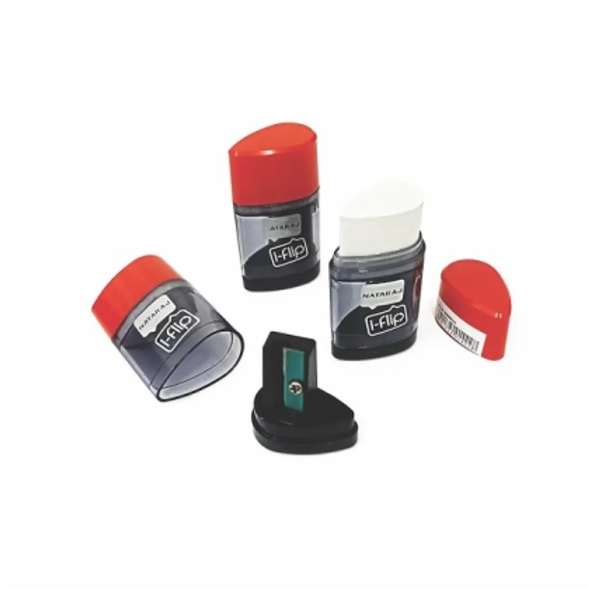 Острилка Nataraj iFlip 2 в1 (гума+острилка)(в кутия 12 бр.), снимка 2