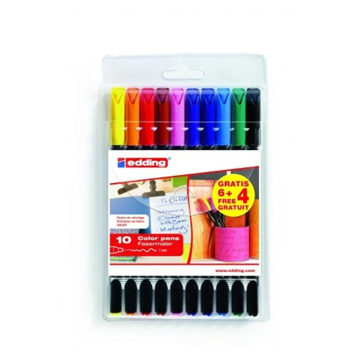 Флумастери edding® 1200 color pen fine - 10 цвята класик, снимка 1
