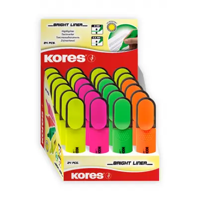Корица на „Маркер KORES Bright Liner Plus, 24 бр."