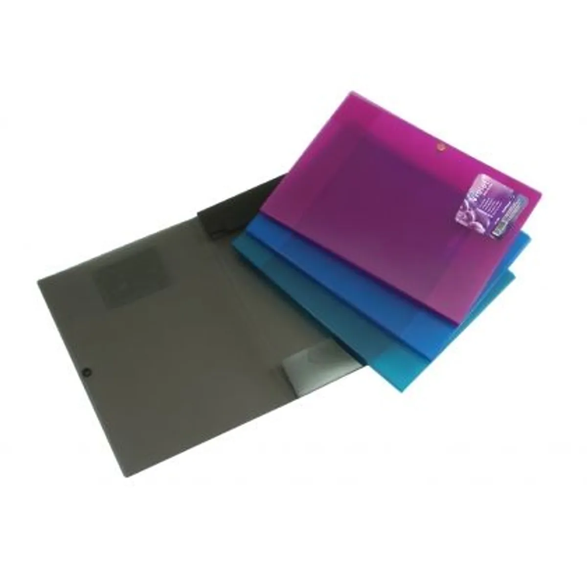 Папка с копче ErichKrause® Vivid Colors А4, 4 цвята микс