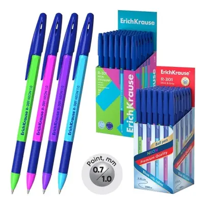 Корица на „Химикалка ErichKrause® R-301 Stick&Grip Neon, 0.7 mm"