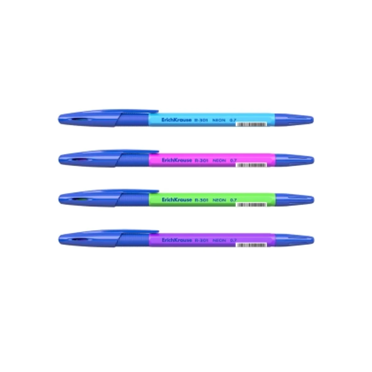 Химикалка ErichKrause® R-301 Stick&Grip Neon, 0.7 mm — снимка 2