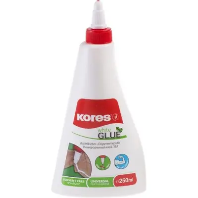 Корица на „Бяло PVA лепило KORES, 250ml"