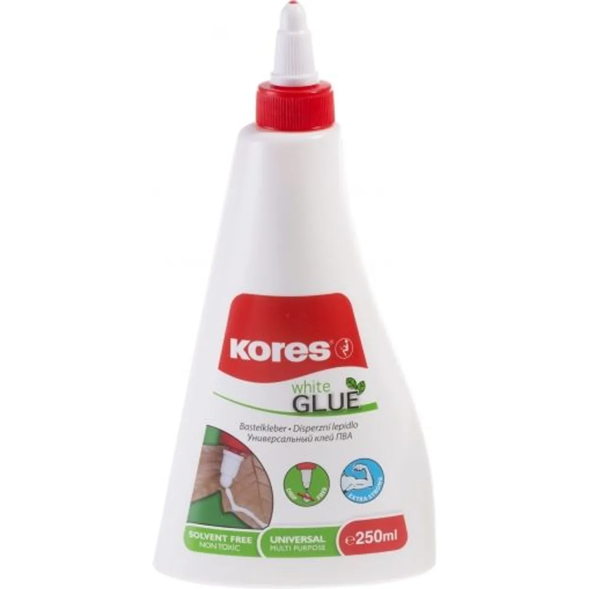 Бяло PVA лепило KORES, 250ml — снимка 1