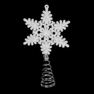 Корица на „Връх за коледна елха ErichKrause® Snowflake, бял, 13 см"