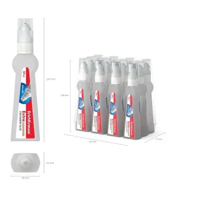 Корица на „Течно лепило ErichKrause® Extra с метално топче апликатор, 50 ml (в дисплей 12 бр.)“