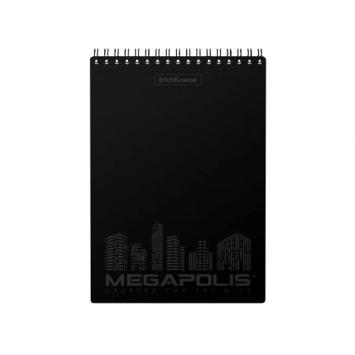 Блокнот ErichKrause® MEGAPOLIS®, спирала, А4, 80 листа, МКВ, перфорация, пластмасова корица, снимка 1