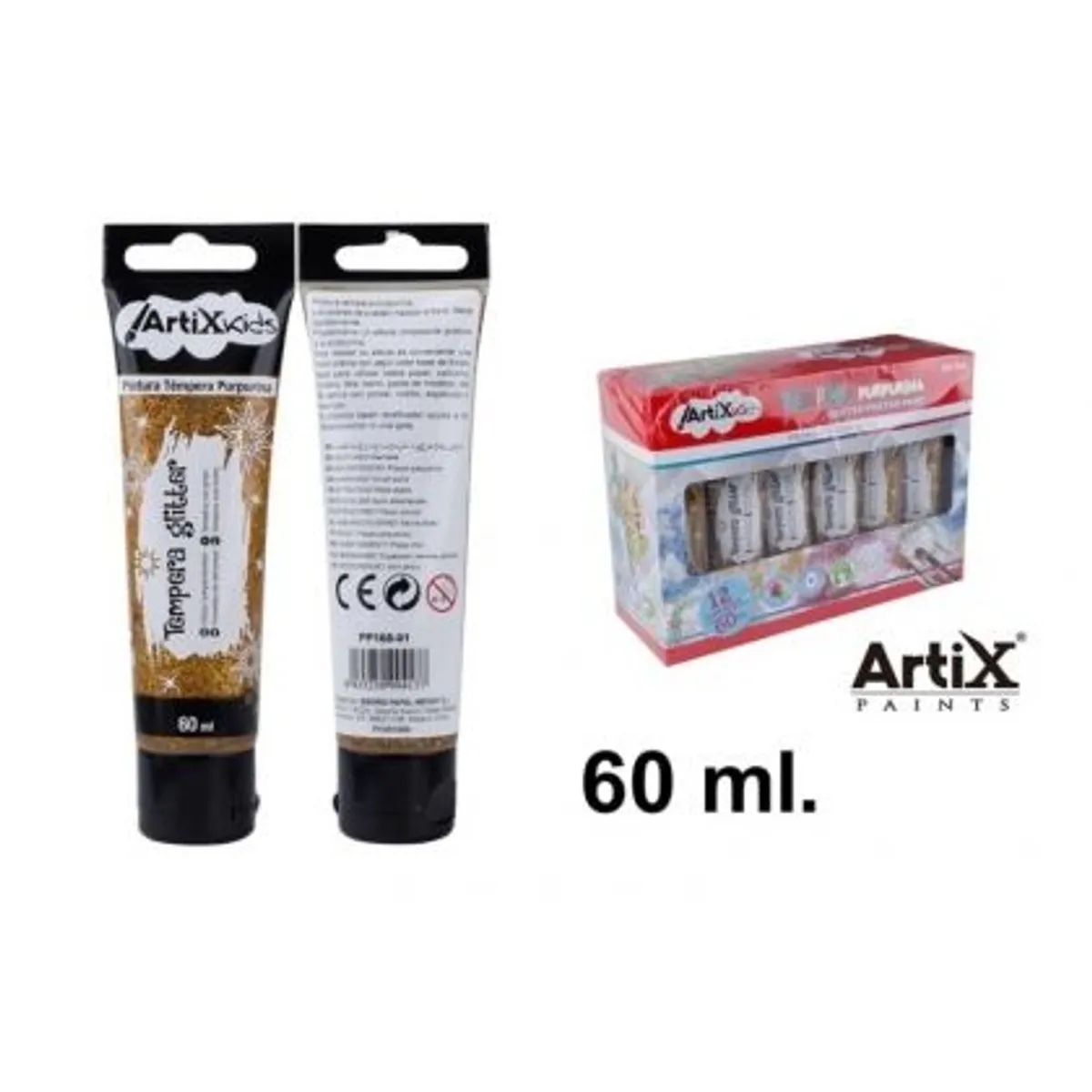 Темперна боя MP Artix ЗЛАТО брокат, 60 ml