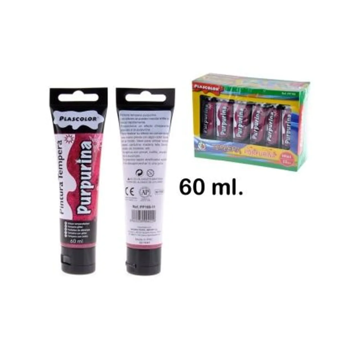 Темперна боя MP Artix ЧЕРВЕН брокат, 60 ml