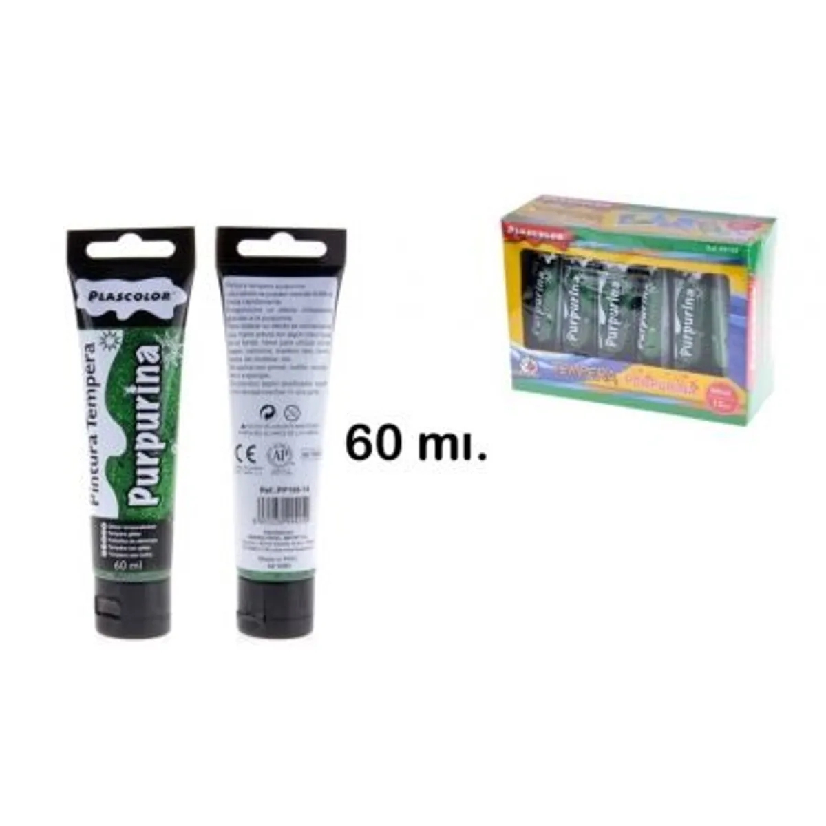 Темперна боя MP Artix ЗЕЛЕН брокат, 60 ml