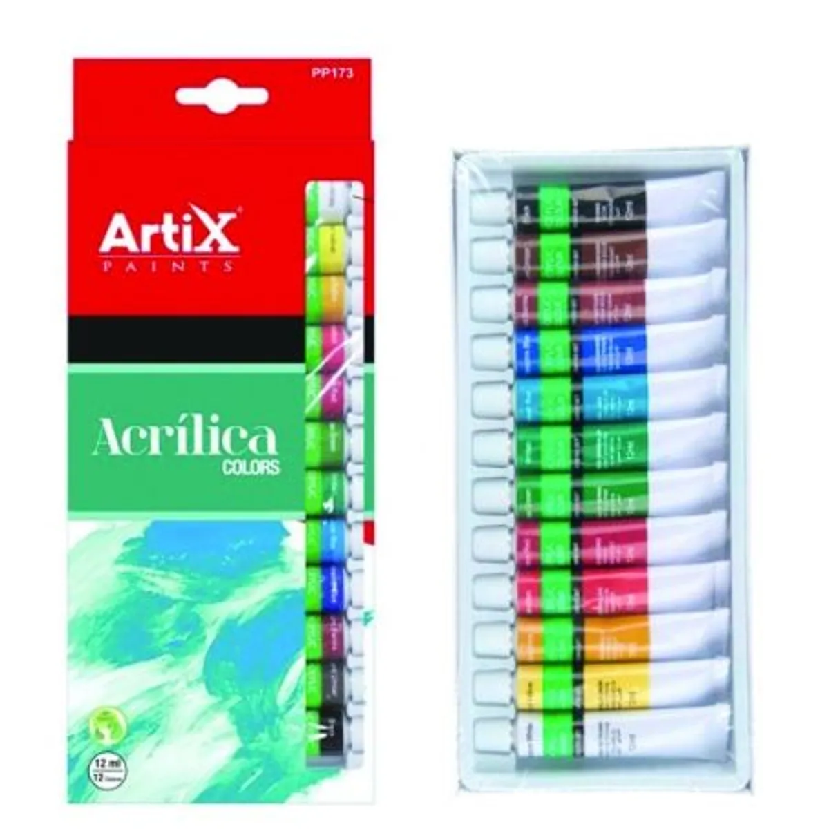Акрилна боя MP Artix, комплект от 12 цвята x 12 ml., снимка 2
