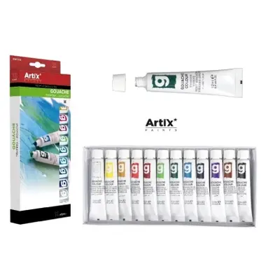 Корица на „Комплект темперни бои MP Artix 12 цвята х 12 ml"