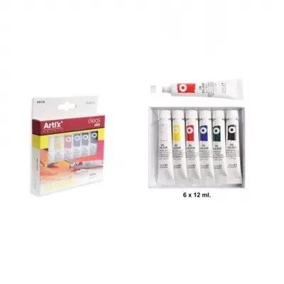 Корица на „Маслени бои MP Artix 6 цвята х 12 ml, комплект“