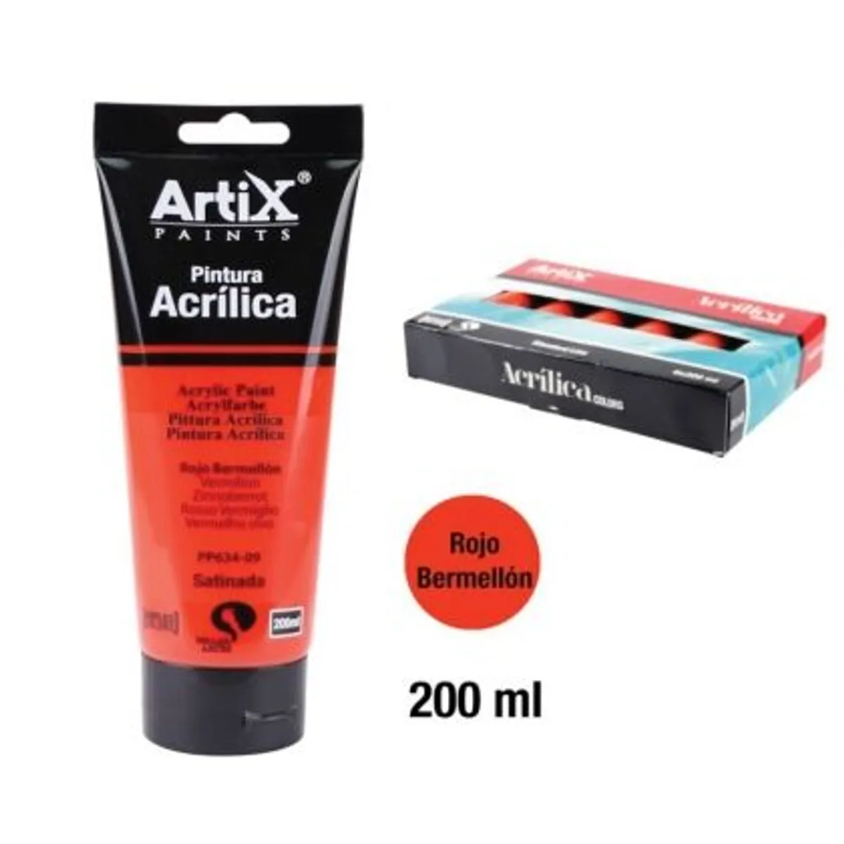 Акрилна боя MP Artix, оранжев, 200 ml.