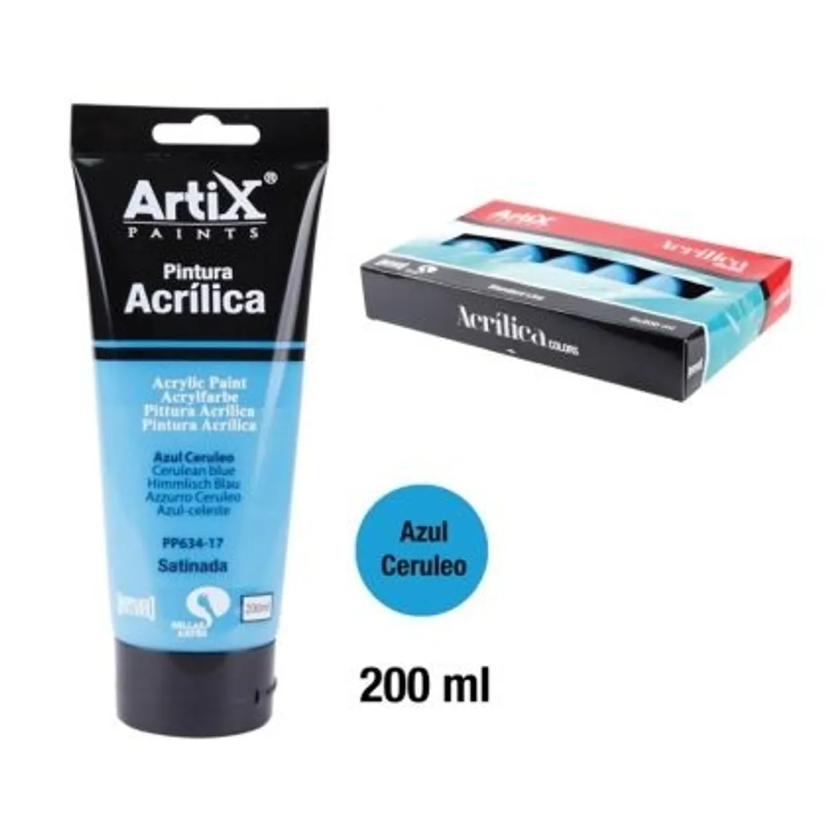 Акрилна боя MP Artix, син, 200 ml.