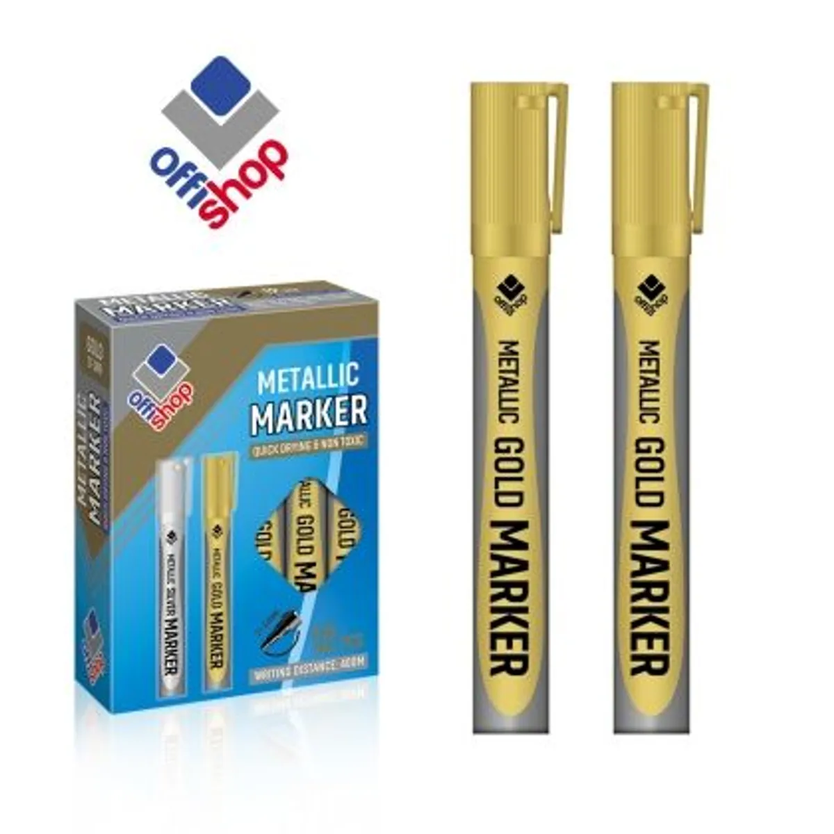 Маркер OFFISHOP перманентен, злато, 2-4 mm