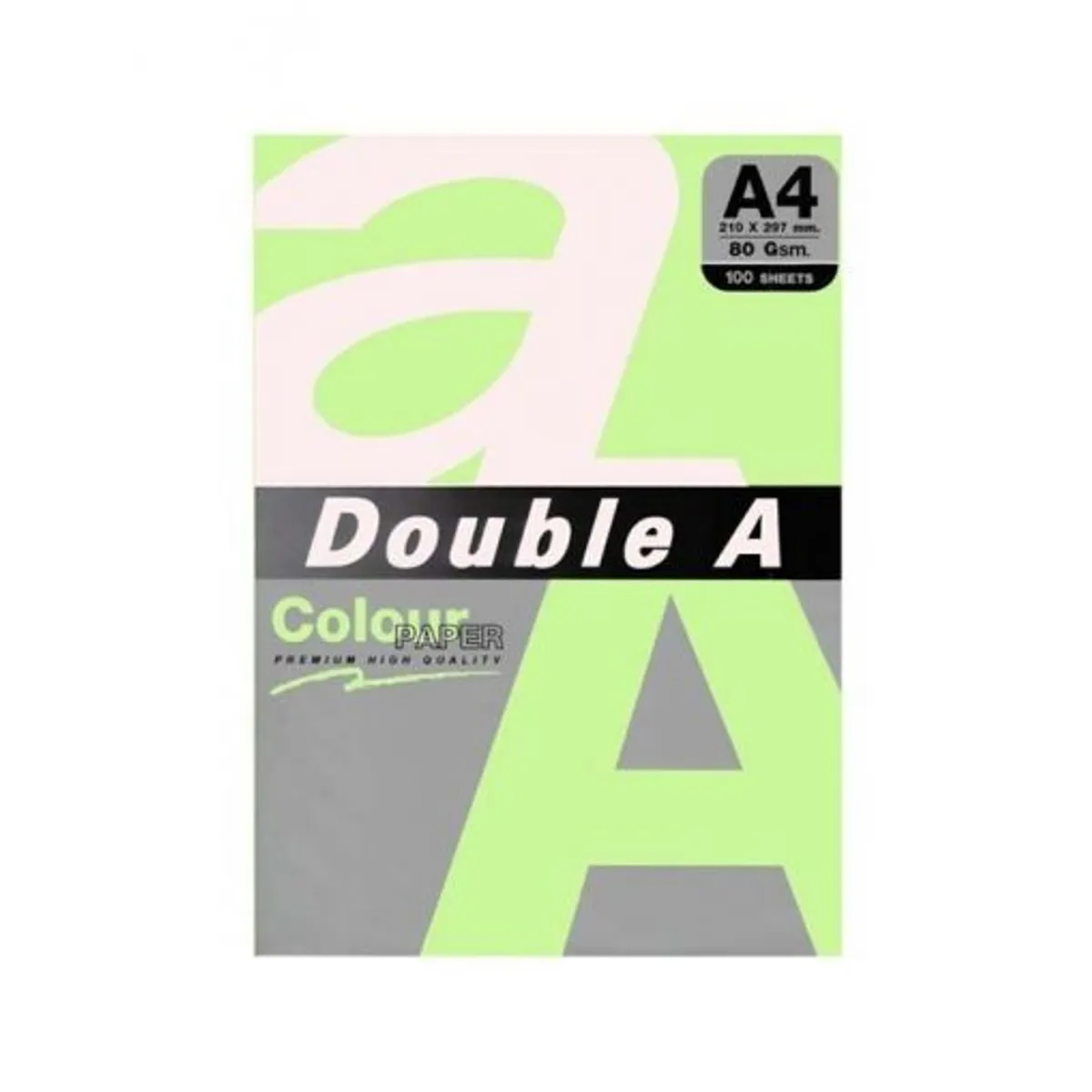 Цветна хартия Double A, A4, 100 листа, зелен пастел