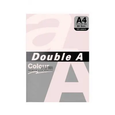 Корица на „Цветна хартия Double A, A4, 100 листа, пепел от рози пастел“