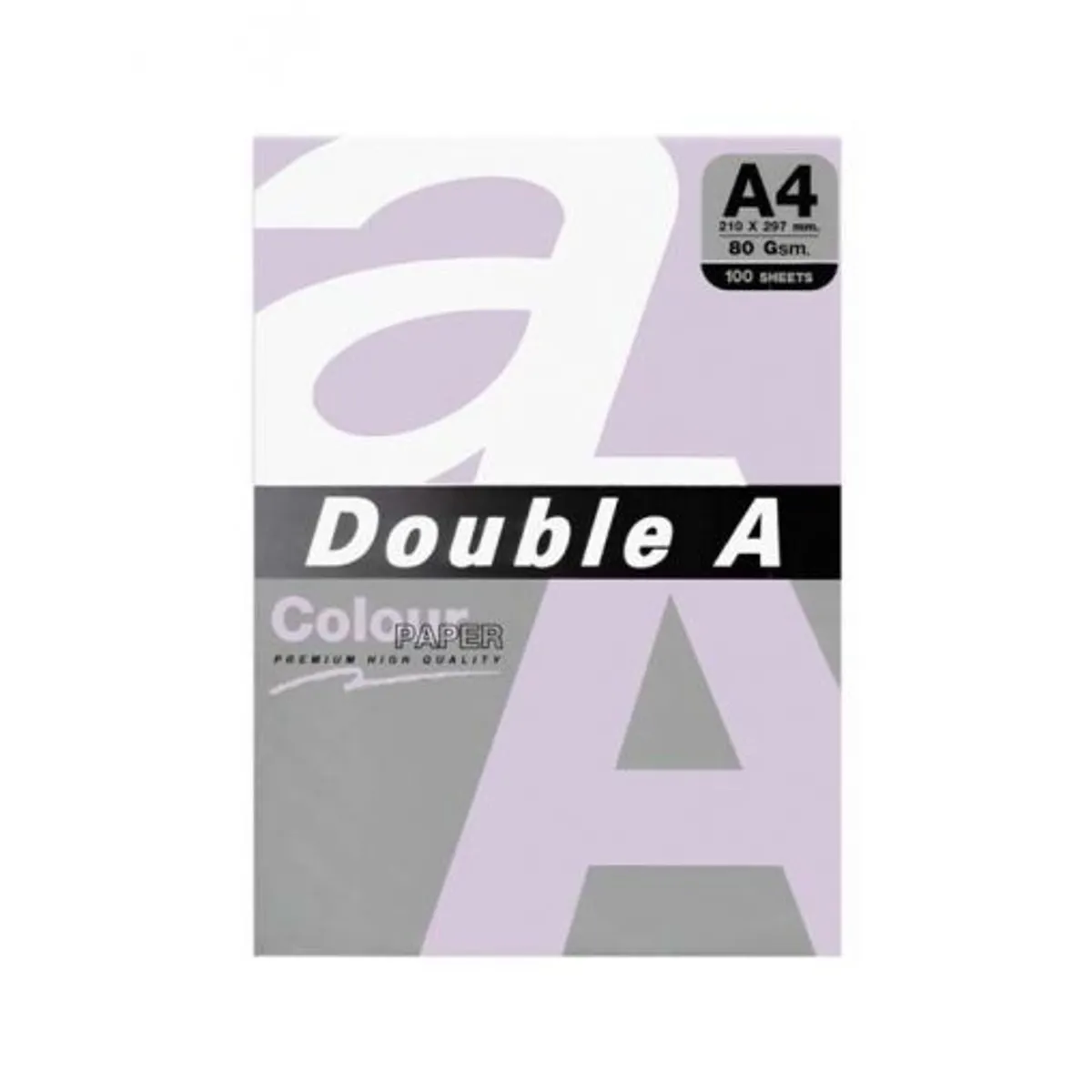 Цветна хартия Double A, A4, 100 листа, лилав пастел