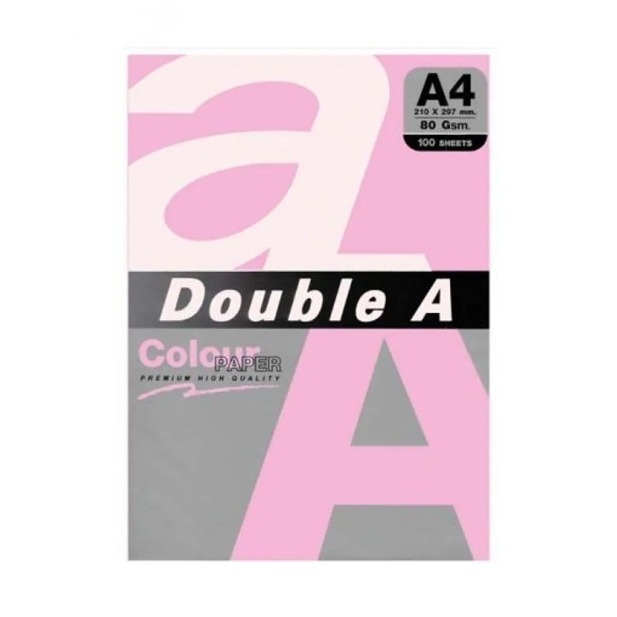 Цветна хартия Double A, A4, 100 листа, розов пастел