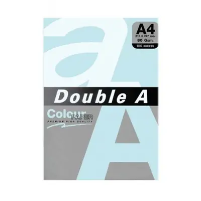 Корица на „Цветна хартия Double A, A4, 100 листа, син пастел“