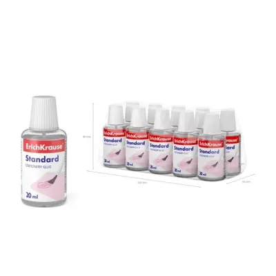 Корица на „Течно лепило ErichKrause® Standart с четка, 20 ml“