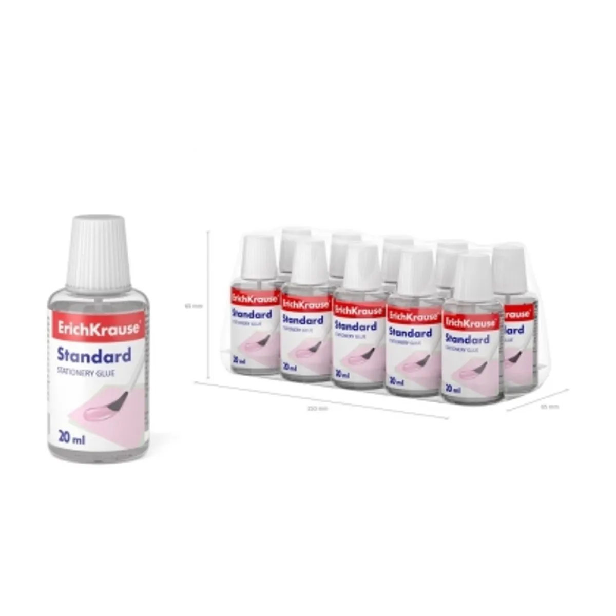 Течно лепило ErichKrause® Standart с четка, 20 ml — снимка 1