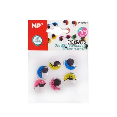 Корица на „Кръгли мърдащи очи MP за декорация 22 mm, микс"