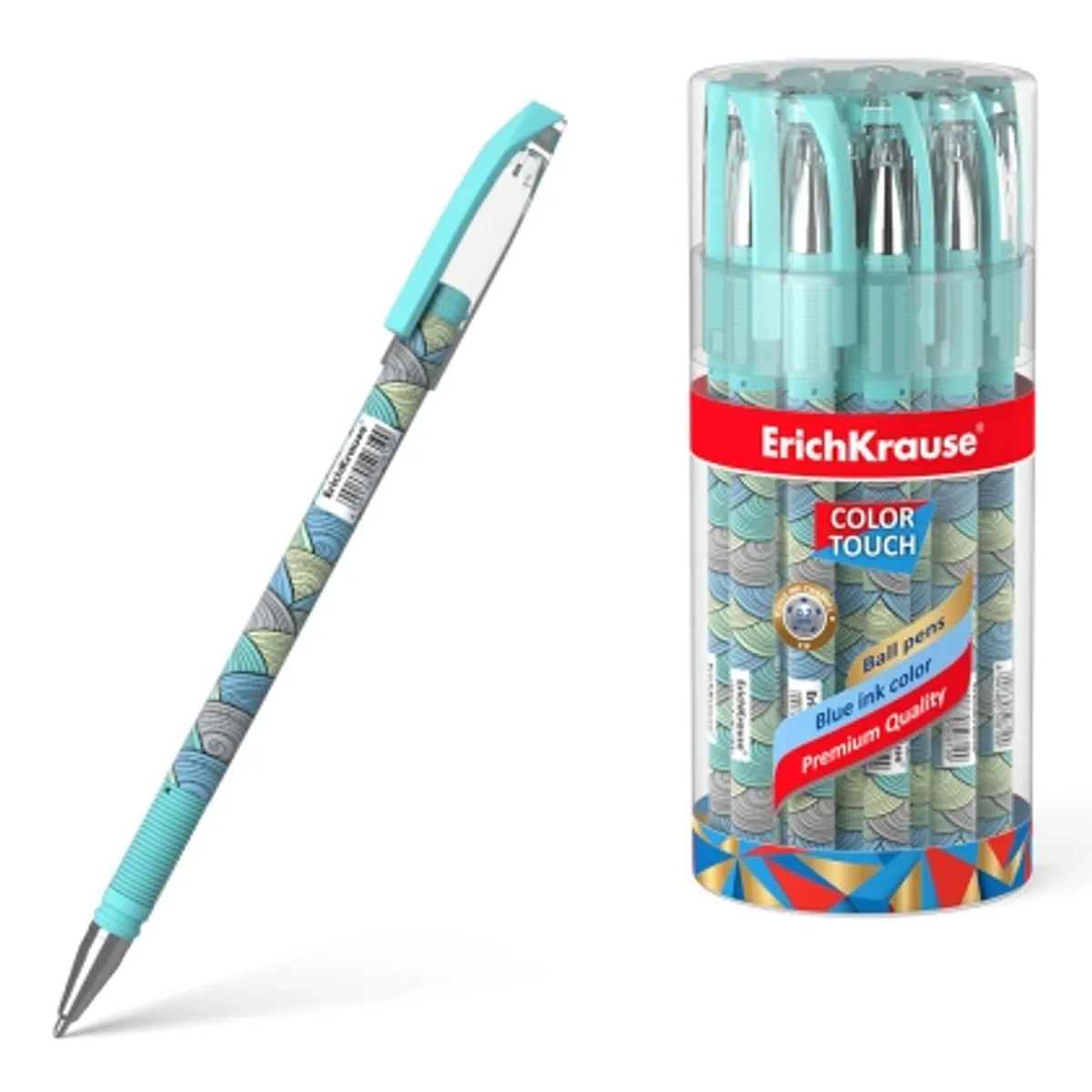 Химикалка ErichKrause® ColorTouch Stick Emarald wave, 0.7 mm